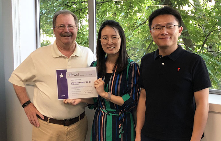 Group photo of Troy Swanson, Amy Kim and Shuoqi (Stanley) Wang