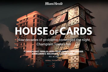 A screenshot of a Miami Herald story title 'House of Cards'