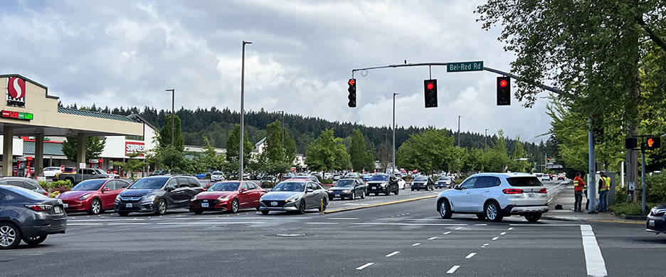 140th Ave NE & Bel-Red Rd intersection in Bellevue