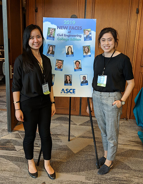 Sara Lucero standing alongside Christina Du, another awardee from University of California, Davis.