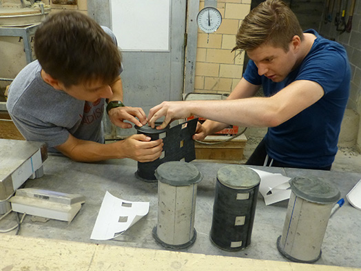 students in the creep lab