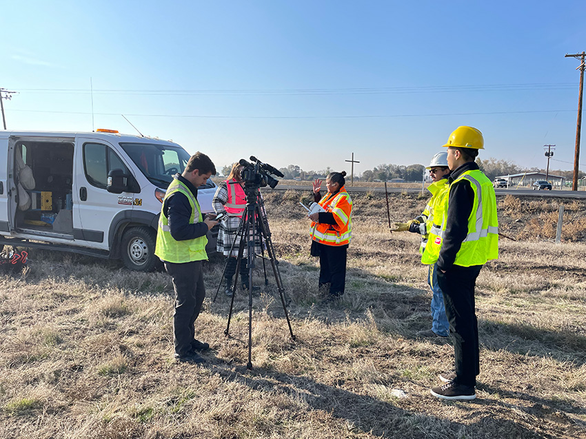 local media interviewing researchers