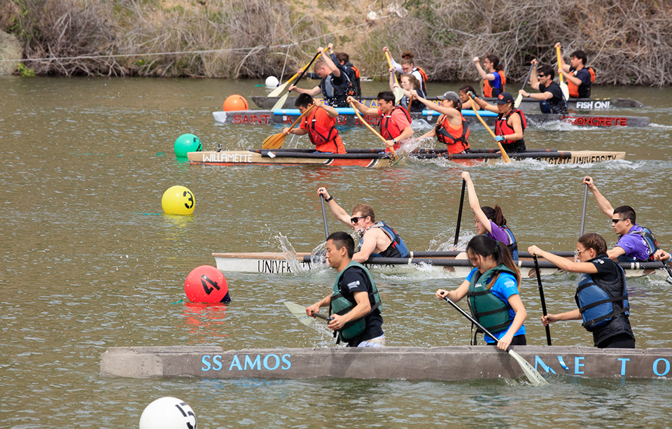 The starting line of the co-ed race