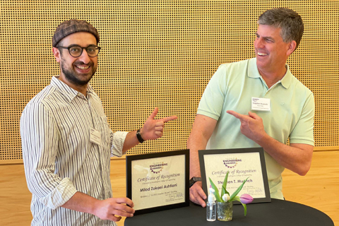 Professor Steve Muench and his Ph.D. student Milad Ashtiani