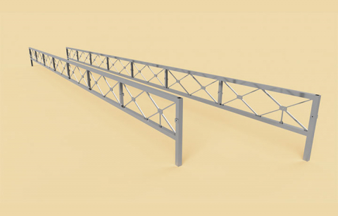 A rendering of a steel bridge