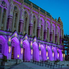 UW Suzzallo library at night