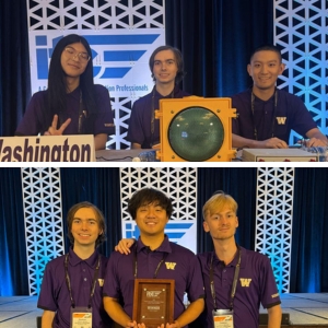Traffic Bowl team members and Sandbox competition team members with their awards.