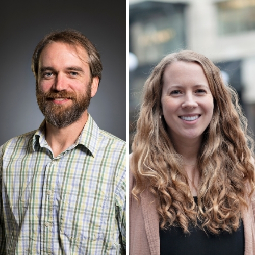 Headshot of Jeffrey Berman (left) and Sarah Wichman (right)