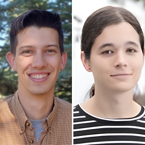 Headshots of Quinn Brencher (left) and Cassandra Henderson (right) 