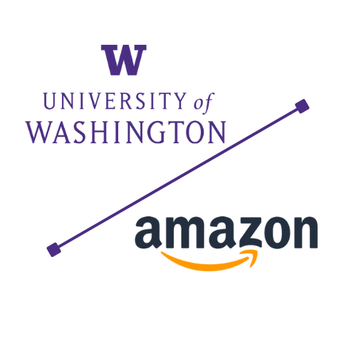 University of Washington logo and Amazon logo