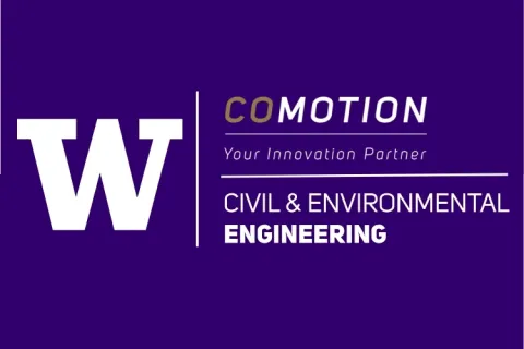 The W logo with CoMotion's logo and CEE's logo