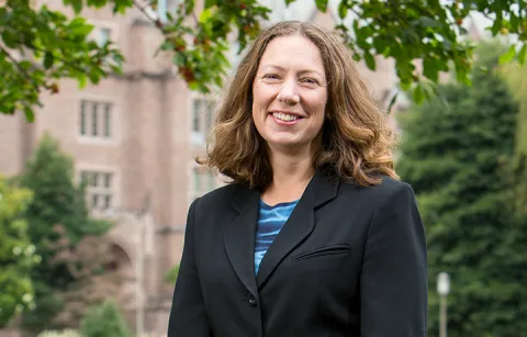 Laura Lowes on UW campus